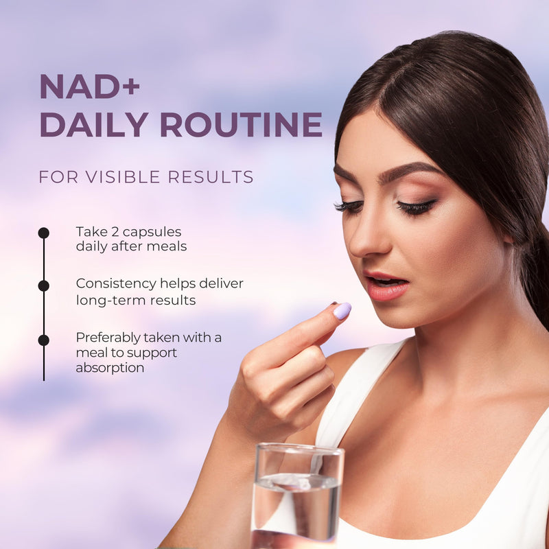NAD+ Booster Supplement 710mg - Nicotinamide Riboside with Resveratrol & Quercetin - Anti-Aging & Energy Support - 60 Vegetarian Capsules