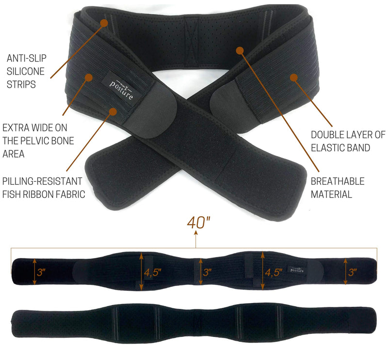 Vriksasana Si Belt for Men and Women That Treat Sciatica, Including Pelvic, Back and Leg Pain Nerve Pain, Stabilize Sacroiliac Joint | Trochanter Brace | Anti-Slip and Pilling-Resistant (REGULAR SIZE) Regular