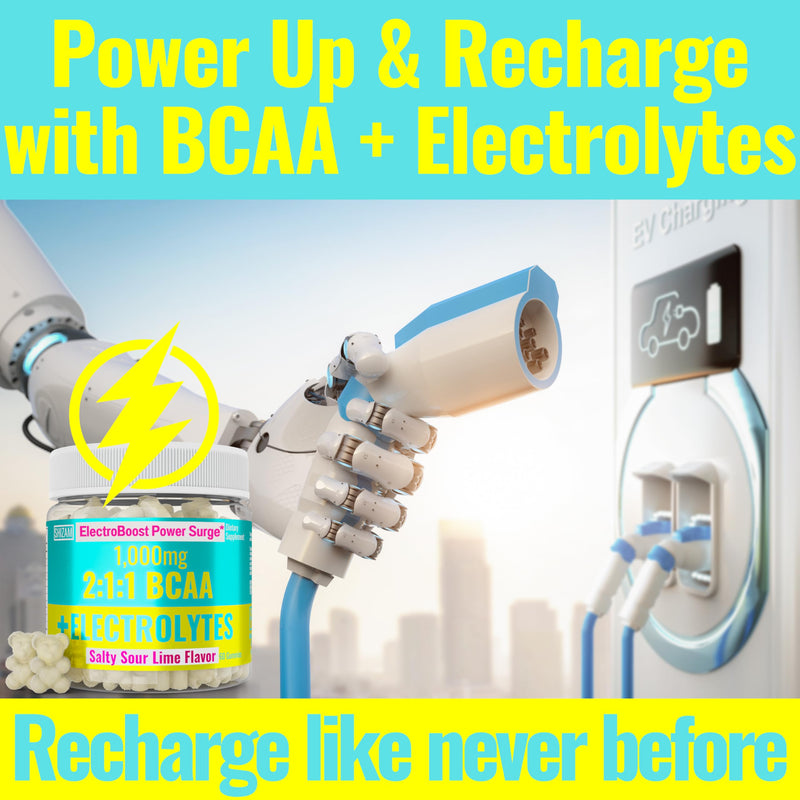 SHIZAM Electrolyte BCAA Gummies: Energy Chews w Electrolytes Branched Chain Amino Acids Potassium Sodium Salt for Runners, Perfect Cycle Support, Salts Mineral Drops Capsule Pills Tablets Supplement