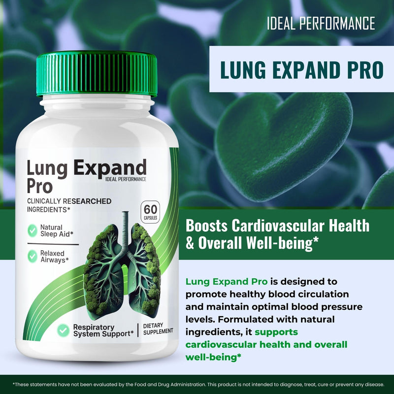 Lung Expand Pro Blood Capsules, LungExpand Pro Blood Formula Support Supplement Pills, Premium Formula for Healthy Circulation & Stable Levels, All Natural LungExpandPro Health Reviews (5 Pack)