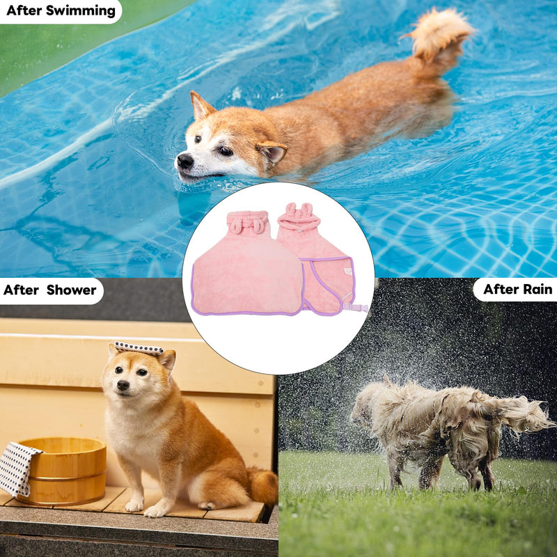 WUFANC dog bathrobe, super absorbent, quick-drying, adjustable shrink straps ensures a comfortable fit of the dog bathrobe, for large, medium and small dogs (XL) XL 1.0 - BeesActive Australia