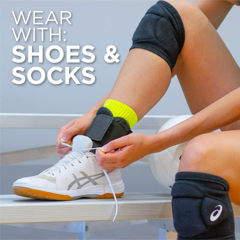 BraceAbility Sports Ankle Brace - Best Lace Up Figure 8 Sprained, Rolled or Twisted Treatment Active Support Wrap Stabilizer Splint for Basketball, Volleyball, Soccer, Working Out, Running Pain (M) Medium