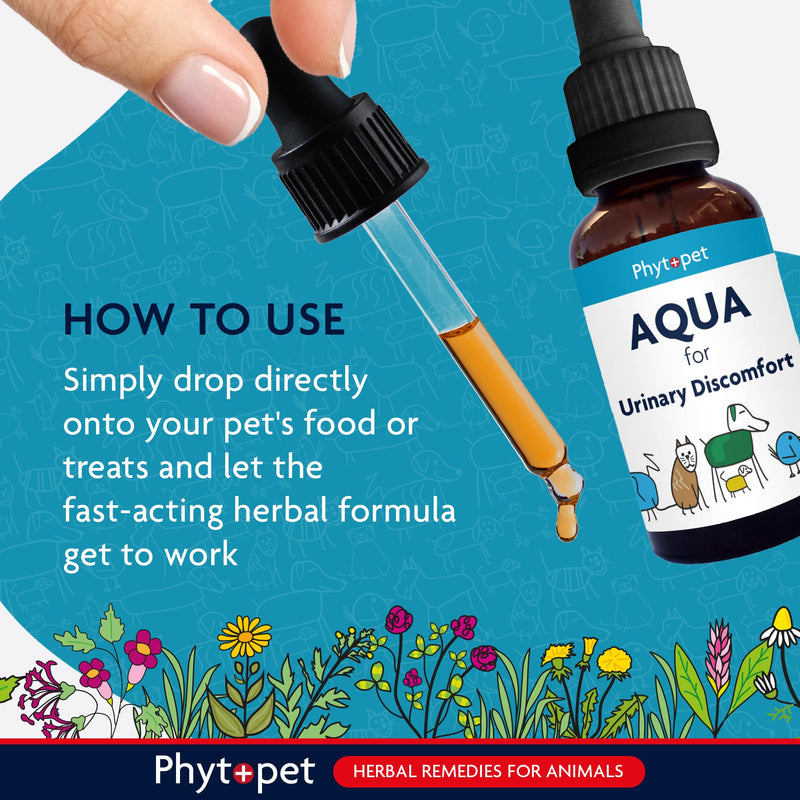Phytopet Aqua, All Natural Cat and Dog Bladder Control for Small Pets, Fast-Acting Herbal Pet Remedy 30ml - 100% Herbal Phytopet Pet Supplies