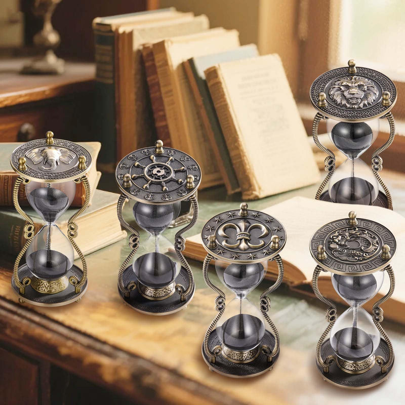CNCJ Hourglass Timer Sand Clock 30 Minute: Brass Medieval Dragon Black Sand Watch 30 Min,Large Reloj De Arena,Gothic Fantasy Half Hour Sandglass for Gifts,Home,Desktop Decor 30 Minutes Medieval Dragon,black Sand - BeesActive Australia