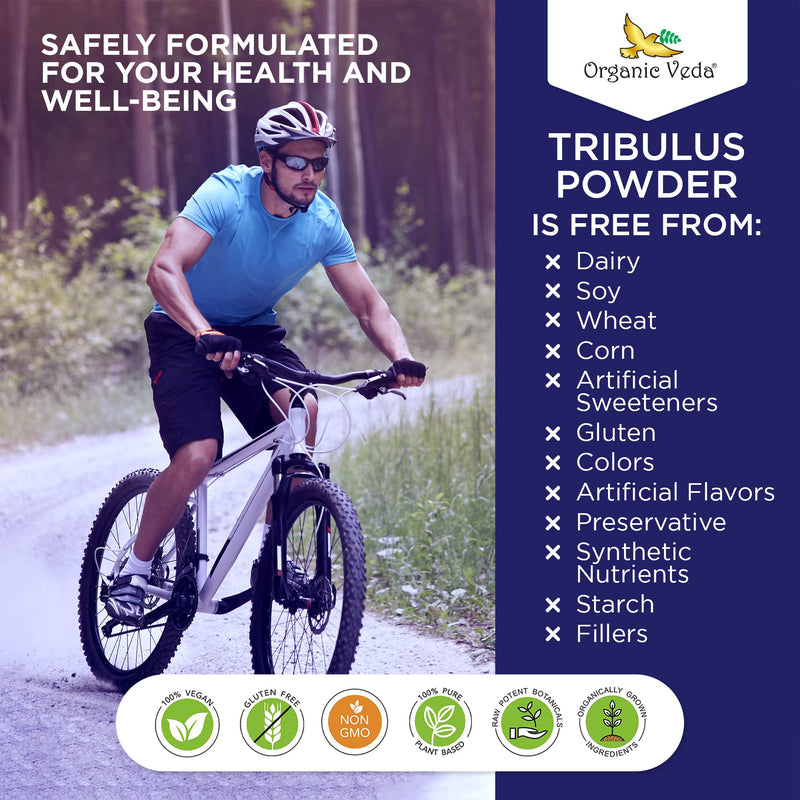 Organic Veda Tribulus Terrestris Powder for Men & Women - 100% Pure Tribulus Terrestris Herbal Dietary Supplement - Improves Focus, Muscles Strength, Boost Energy & Stamina - USDA Certified - 7oz Tribulus Terrestris Powder (7 oz) - BeesActive Australia