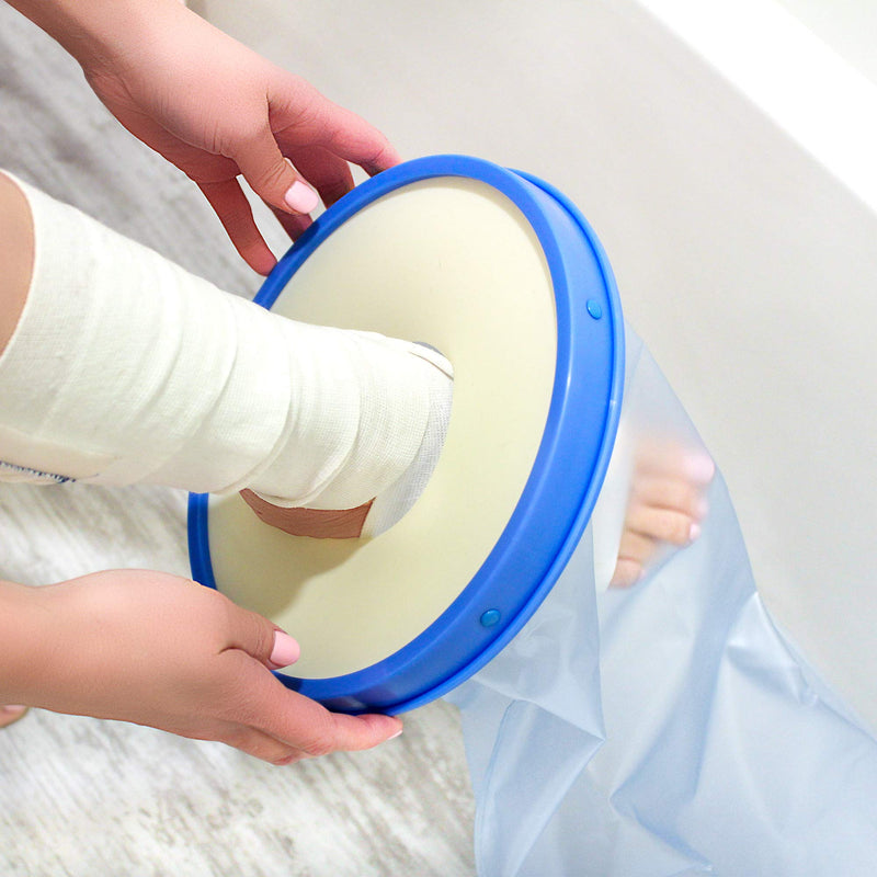 DMI Waterproof Cast Cover Wound Barrier and Bandage Protector Reusable with a Watertight Seal for Showers Baths & Pools Fits Adult Small Leg up to 23 Inches in Length, Short Leg 1 Count (Pack of 1) - BeesActive Australia
