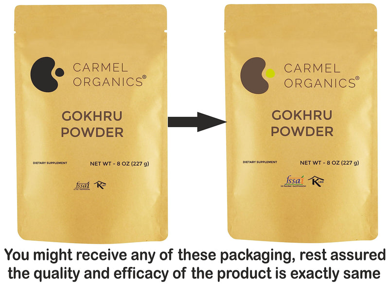 CARMEL ORGANICS Natural Gokhru/Gokhsuru Fruit Powder 8 Ounce or 0.5 Lb/ 227 Grams(Pack of 1)| Tribulus Terrestris Powder No Added Preservative.. | Non GMO 8 Ounce (Pack of 1) - BeesActive Australia