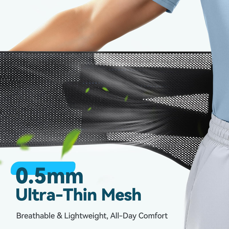 AGPTEK Back Brace for Lower Back Pain Relief, Breathable Air Mesh Back Support Belt with Ergonomic 3D Lumbar Pad for Work, Sciatica, Scoliosis, Herniated Disc, Adjustable Dual Straps, for Men Women (Small) Small - BeesActive Australia