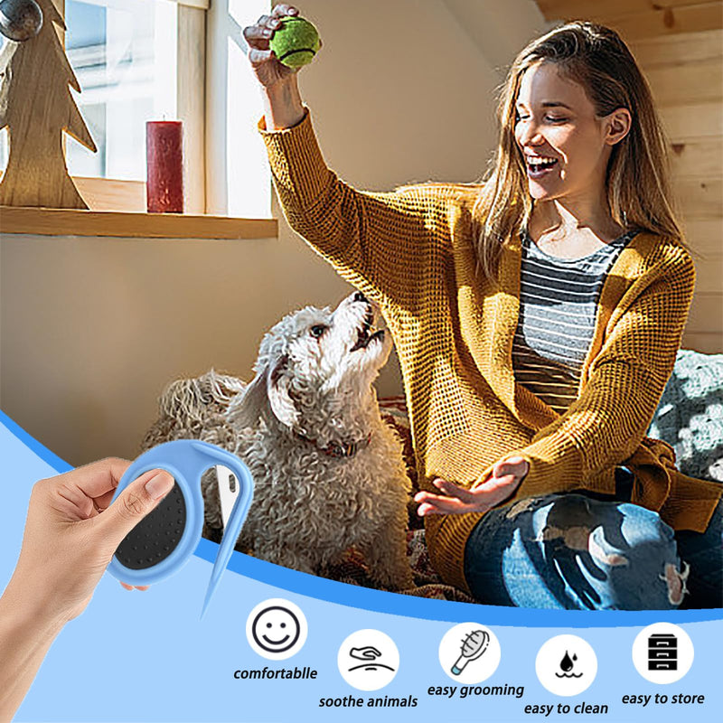 3 pieces pet knotting comb, knot comb for pets, detangling knife for cats, grooming knife for long-haired pets, knot comb for cats, for removing tangled hair (blue + green + black). - BeesActive Australia