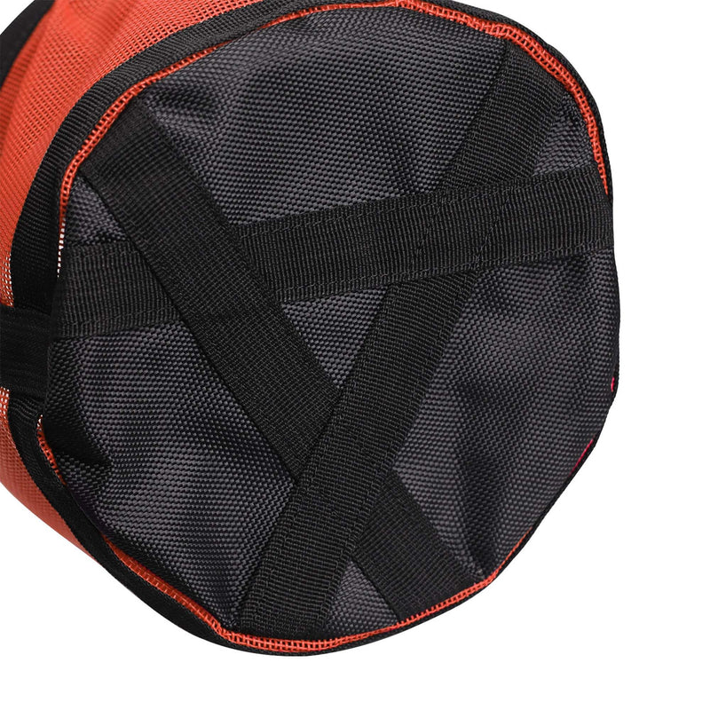 Harrison Howard Horse Muzzle Feed Bag Nylon Mesh Grain Feed Bag with Adjustable Strap Orange Large L - BeesActive Australia