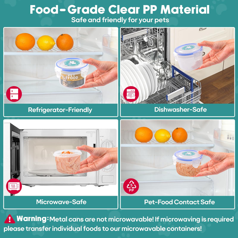 Canned Cat Food Storage Lids,Reusable Airtight Can Cover Pet Food Sealer - Keeps Cat Food Storage Can Fresh, Cat Food Lids Container Eliminates Odor, Easy To Use With SUS 304 Spoon,Can Opener 1 Jar（S）+1 spoon - BeesActive Australia