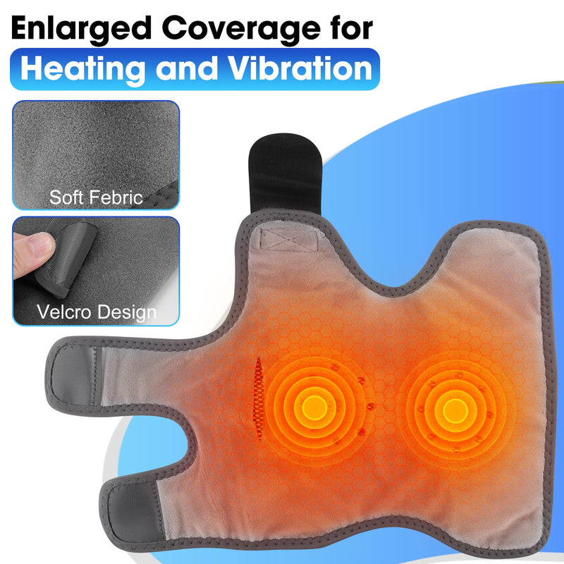Cordless Ankle Heating Pad, Foot Massager with Heat for Pain Relief, Ankle Massager for Women and Men, Heated Foot Brace Wrap with 6 Heat Levels and 3 Vibration Modes Grey - BeesActive Australia