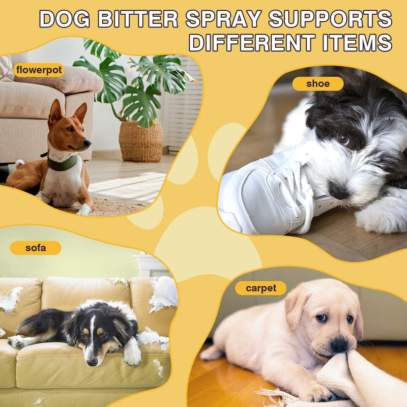 No Chew Spray for Dogs Cats Bitter Apple Spray for Puppy 10.14 Fl Oz Stop Dogs Cat from Chewing Furniture Spray Anti Licking for Dog Cat Yuck Bitter Spray Deterrent for Gentle on Skin Alcohol Free