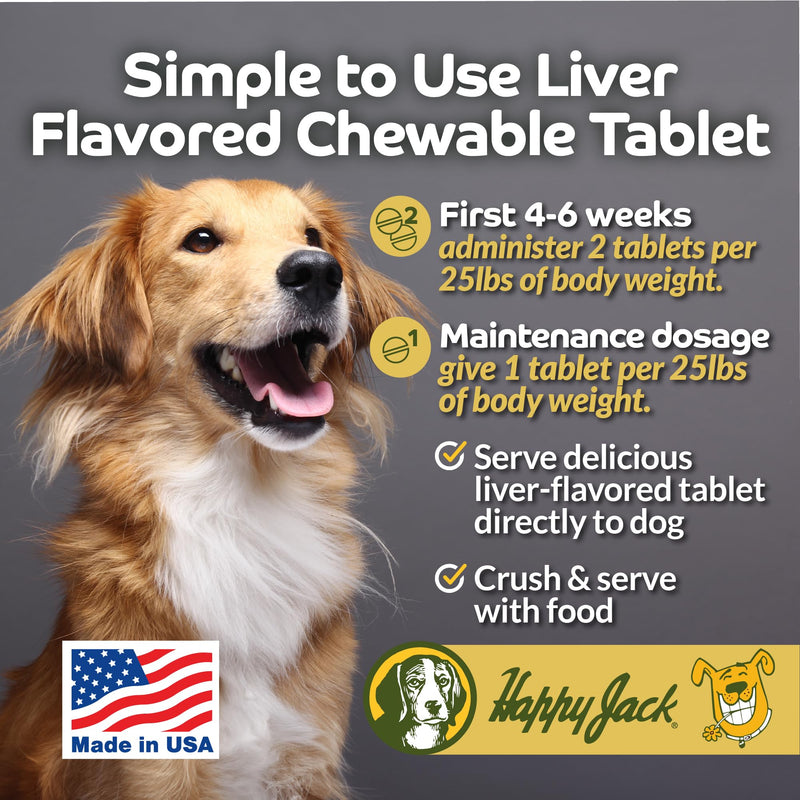 Happy Jack Flexenhance Dog Hip and Joint Supplement with Skin & Coat Support Plus (80 Chewable Tabs), Improve Flexibility & Mobility, Glucosamine, Green Lipped Mussel, Fish Oil - PawsPlanet Australia
