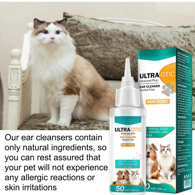 Dog Ear Cleaner,Removes Dirt, Grease, Earwax Buildup And Unpleasant Odors. Safe And Mild, Suitable for Daily Cleaning of Dogs.