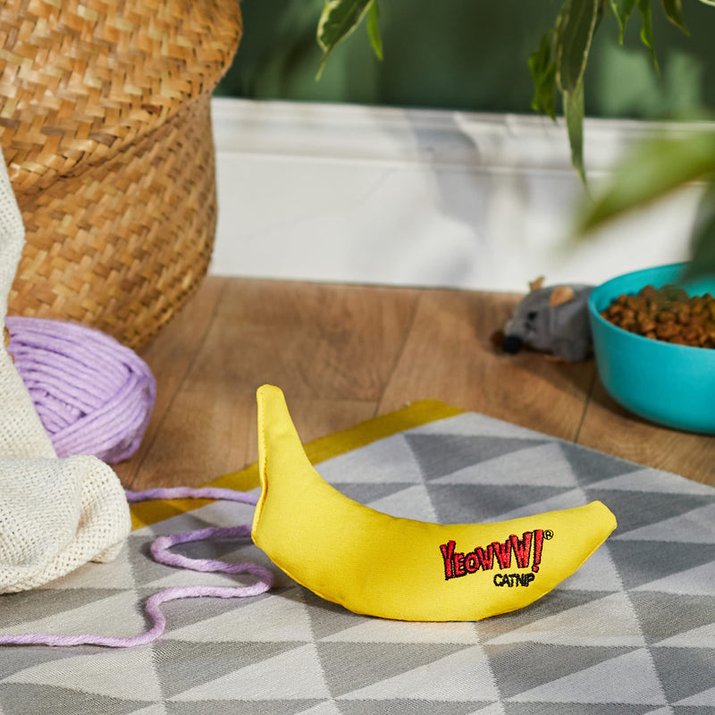 Yeowww! Catnip Toy, Yellow Banana - BeesActive Australia