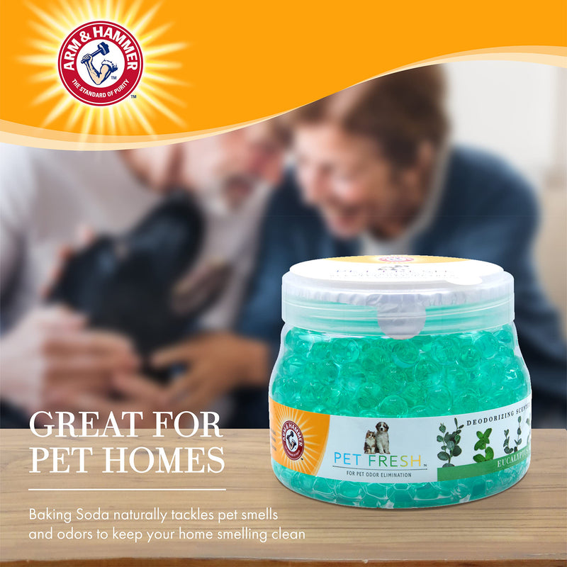 Arm & Hammer Pet Fresh Deodorizing Scented Gel Pearls | 12 oz Pet Odor Neutralizing Gel Beads with Arm & Hammer Baking Soda | Air Freshener Odor Eliminator in Eucalyptus Mint Scent - BeesActive Australia