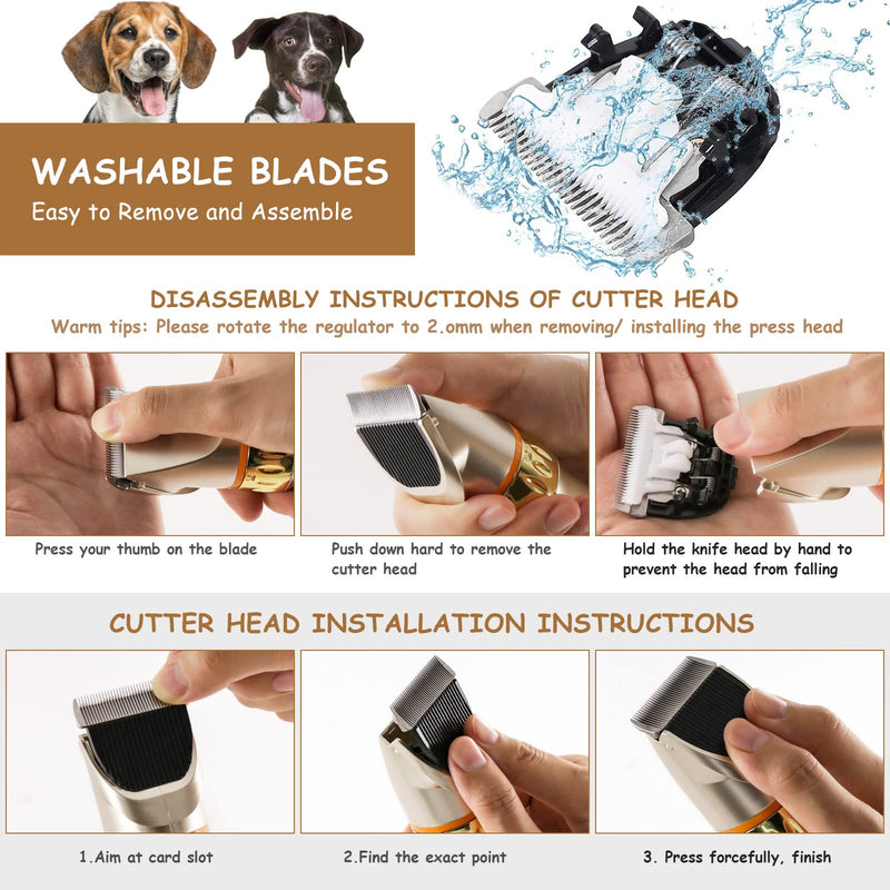 Professional Pet Clipper for Grooming with 12V High Power, Low Noise, Adjustable, Trimmer Supplies for Medium Large Cat Dog Sheep Animal, Pet Electric Shaver for Thick Long Hair - BeesActive Australia