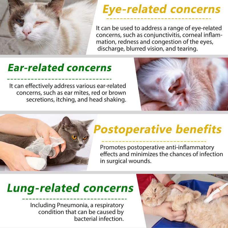 2 Pack - Natural Antibiotics for Cats- Pet Antibiotic - Healing Aid and Skin Repair for Wounds, Sores, and Abrasions, Provides Itch Relief for Irritated Skin - BeesActive Australia