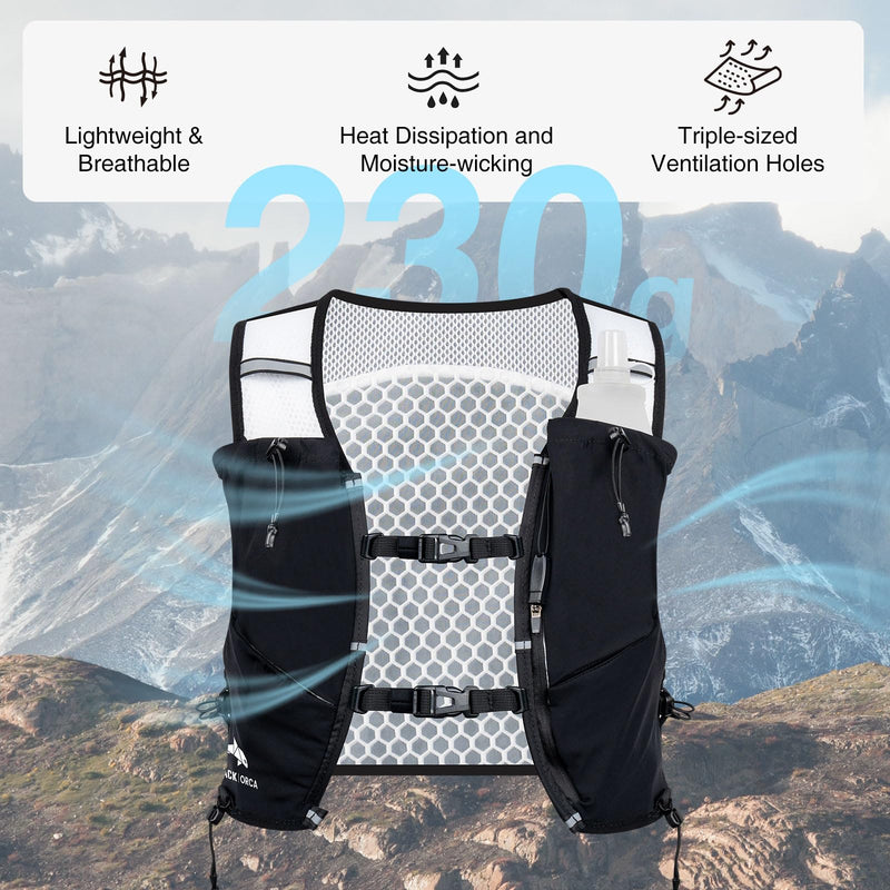 Running Vest for Women Men Hydration Vest with 2L Water Bladder Lightweight Reflective Runners Vest for Hiking, Cycling, Trail, Running, Marathons Medium