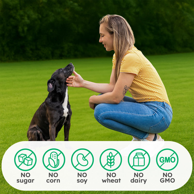 Dog Urine Neutralizer for Lawn - 150 Chews - Advanced Green Grass Dog Chews - Canine Pee Grass Saver - Green Lawn Treats with Natural Ingredients & Digestive Enzymes - Chicken