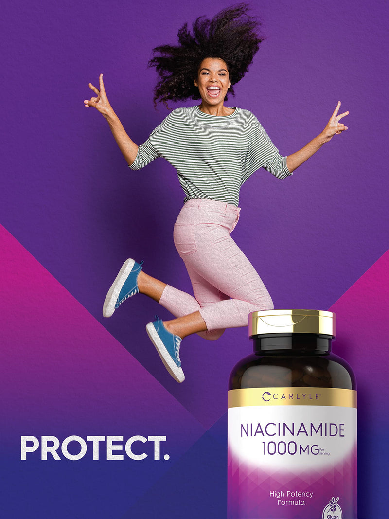 Carlyle Niacinamide 1000 mg | 400 Capsules | High Potency Formula | Non-GMO, Gluten Free Supplement 400 Count (Pack of 1)