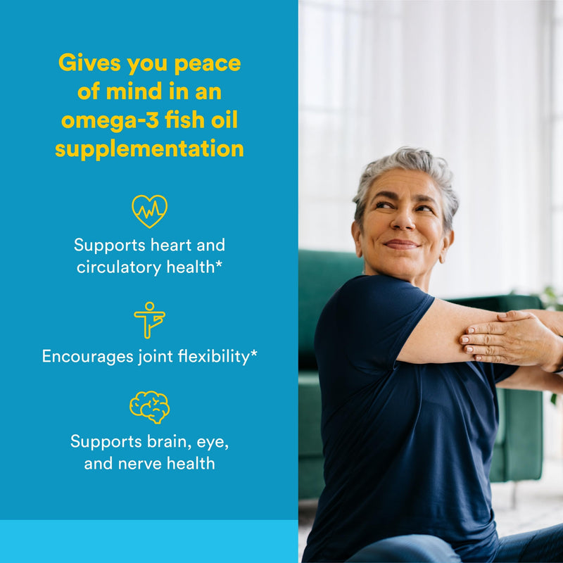 Natural Factors RxOmega-3 - Dietary Supplement for Brain & Heart Health Support - Eye Health Supplement with EPA & DHA - Natural Supplement with Omega-3 Fatty Acids - 60 Softgels (30 Servings) 60 Count (Pack of 1)