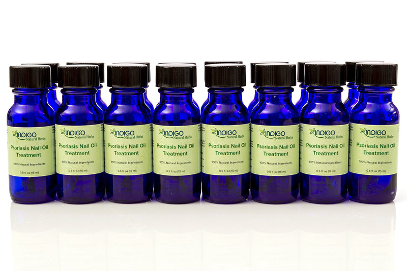 Psoriasis Nail Oil Care from Indigo Natural Herbs. Toenails, Fingernails, Skin Care. Relief of Chapping, Cracking, Roughness, Redness, Dryness, Fungus. Repairs and Strengthens Nails. (15 ml) 0.51 Fl Oz (Pack of 1) - BeesActive Australia