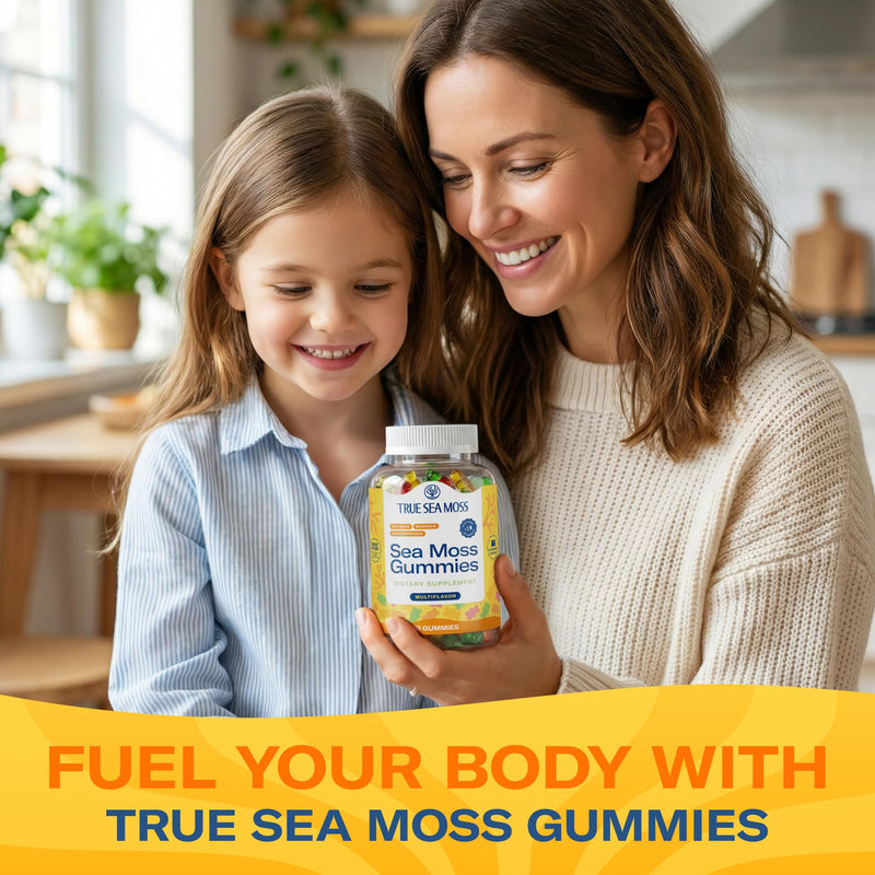 TrueSeaMoss Irish Sea Moss Gummies with Burdock Root & Bladderwrack – Formula for Adults & Kids – 60 Gummies (Packaging May Vary) 60 Count (Pack of 1)