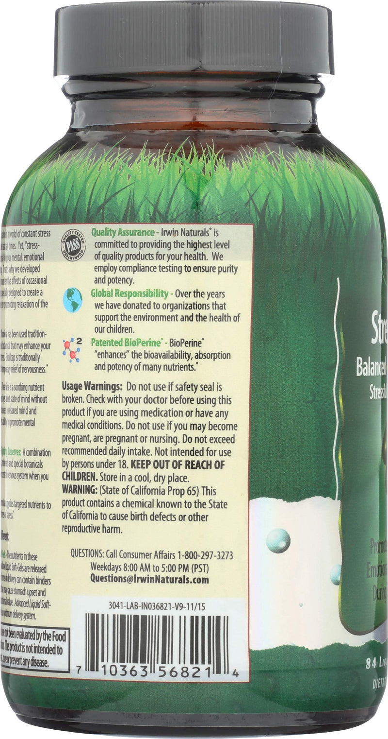 Irwin Naturals Stress-Defy Daily Stress Support & Calm Formula 84 Softgels | Emotional Balance | L-Theanine + Adaptogens | Relaxed Mental Clarity | 84 Liquid Soft-Gels