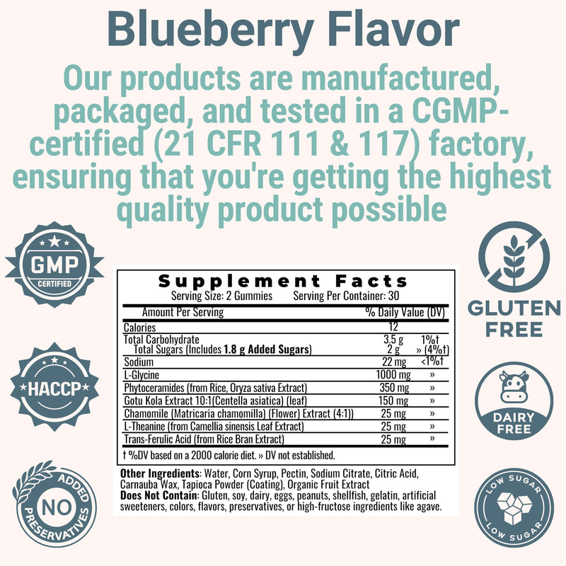 SHIZAM Glycine Supplements with Phytoceramides Gummies – L-Glycine Gummy Supplement Alternative to Capsules and Powder