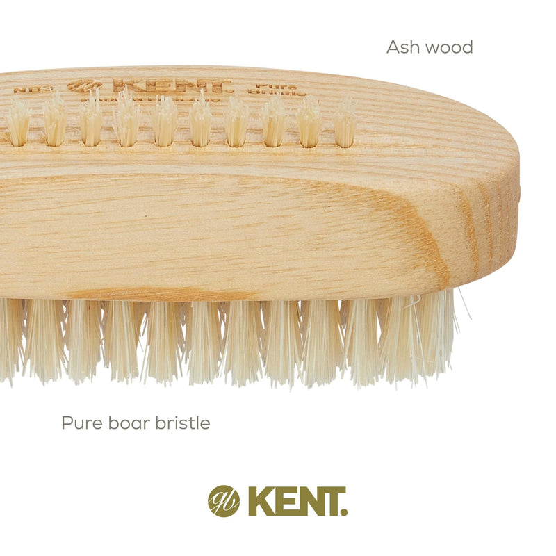 Kent NB3 Natural Bristle Fingernail Brush and Hand Scrub Brush for Nails. Beechwood Finger Nail Brush to Clean Nails and Nail Scrubber Brush for Hands, Feet, Fingernails, and Toenails. Made in England - BeesActive Australia