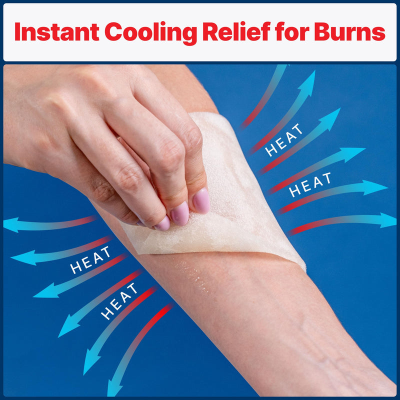 BurnFix® Burn Gel Pads 4x4 Hydrogel Dressing – Sterile with Tea Tree Oil – Instant Cooling for Sunburn, Kitchen, Chemical Burns, Scalds – Non-Stick First Aid, Safe for Face & Kids (8) 1.4 Ounce (Pack of 8) - BeesActive Australia