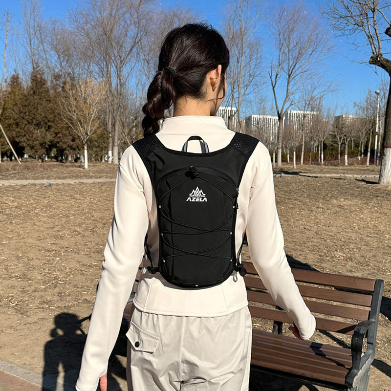 Azarxis Running Water Bottles Flask BPA Free Leakproof Hydration Vest Packs Waist Belt Replacement for Triathlon Marathon Hiking Cycling Climbing Runner #2 Black (7L) - Only Running Vest