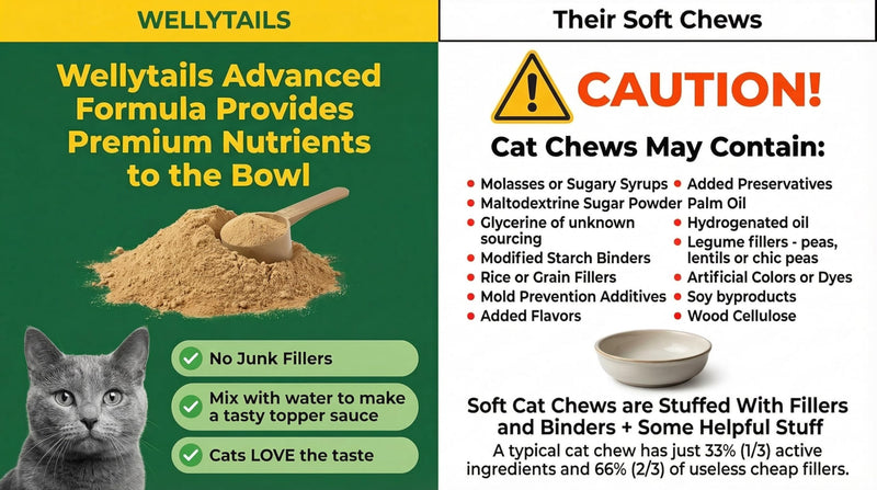 Senior Cat Joint Supplement Glucosamine, Chondroitin, Green Lipped Mussel + Probiotics and Digestive Enzymes, Heart, Urinary Tract and Immunity Support and Hairball Management 45 Scoops