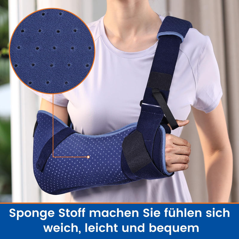Arm Sling for Shoulder Injury with Waist Strap - Immobilizer Brace Support for Sleeping, Rotator Cuff Surgery(Comfort Version, Right, Medium, 28.5-41 inch) M Right Arm