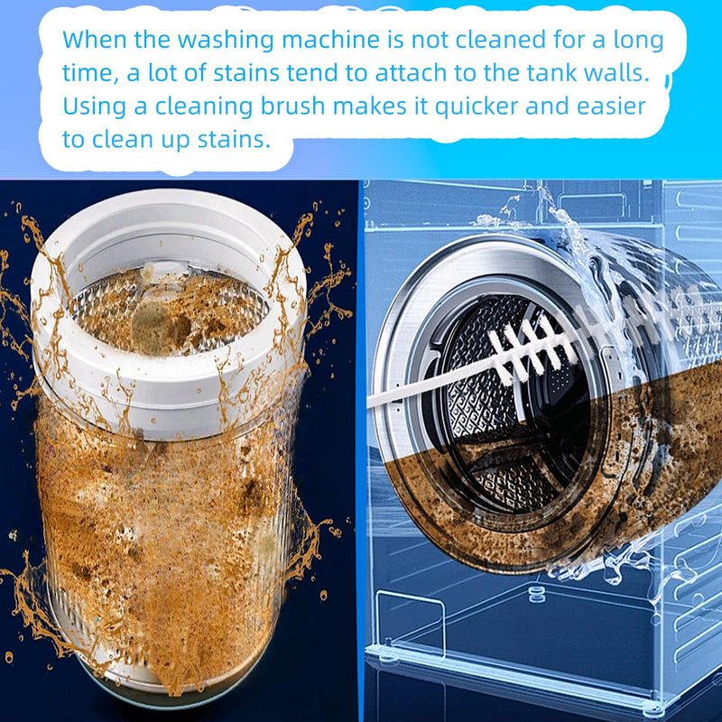 2Pcs Washing Machine Cleaning Brush, Washing Machine Brush Washing Machine Cleaner Front Load Washer Cleaner Brush Load Washer Cleaner Drum Washing Machine Cleaning Tools Washing Machine Brush White-2pc - BeesActive Australia