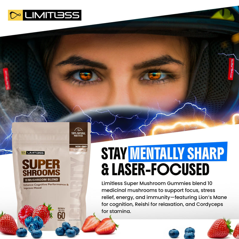 Limitless Supershrooms Smart Focus Gummies - 30 Day Supply