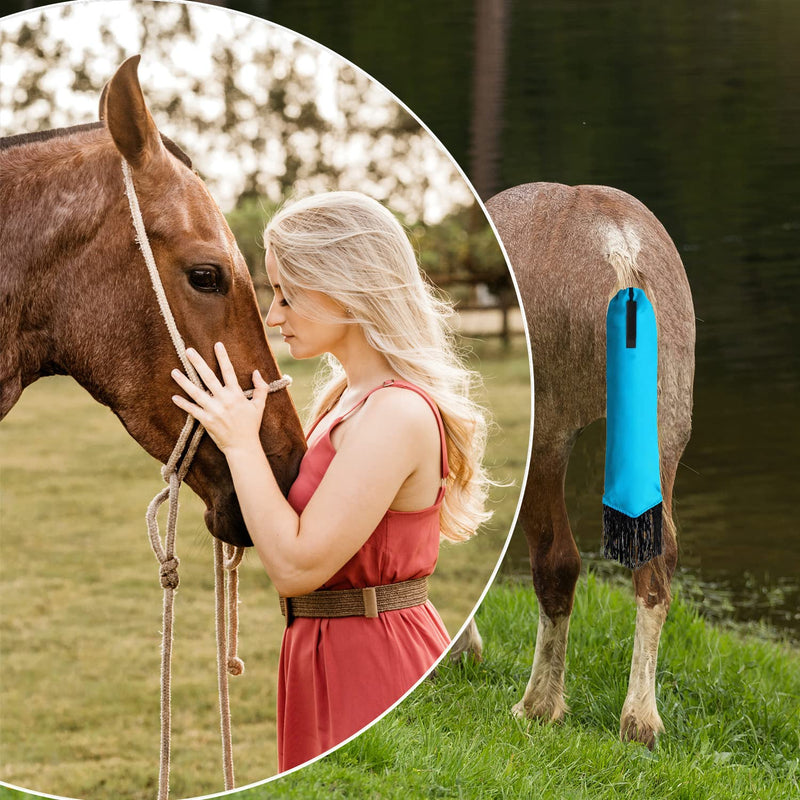 2PC Horse Tail Bag with Fringe & Snap, Waterproof Braid, Easy to Wear and Wrap, Suitable for Western and Aztec - BeesActive Australia