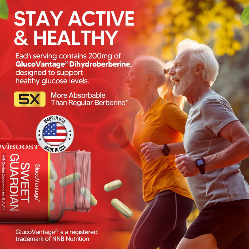Super Dihydroberberine (GlucoVantage®) 200mg with Ceylon Cinnamon, Alpha Lipoic Acid, Selenium, Gymnema Sylvestre, Benfotiamine and Others for Overall Immunity.