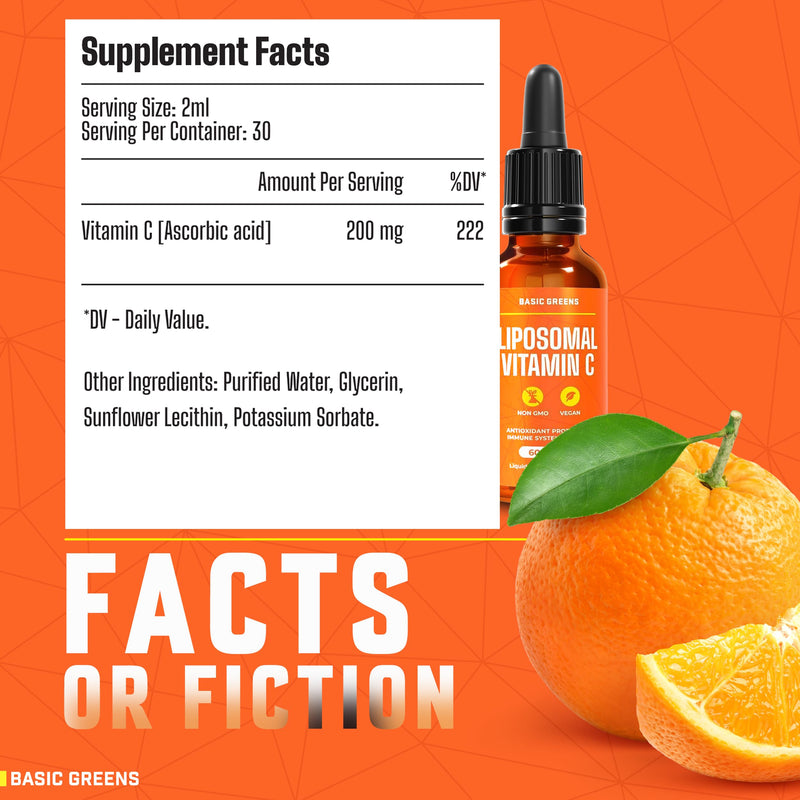 Vitamin C Liposomal Liquid 6000mg for Immune Support Non-GMO, Vegan 2 fl oz 2 Fl Oz (Pack of 1)