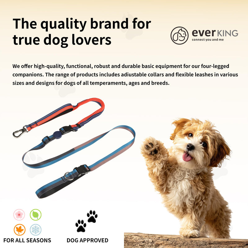 ‌EVERKING 6ft Hands-Free Dog Leash - 6-in-1 Adjustable with 360° Rotating Buckle, Night Reflective & Shock Absorbing for Large/Small Dogs (Up to 120lbs) (Dark Blue) Dark blue - BeesActive Australia