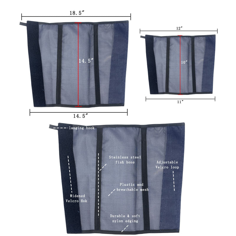 Mesh Fly Boots for Horses,Loose Horse Leggins for Reducing Stomping,Stress & Fatigue Leg Wraps Protective Gear Set of 4 Medium Small¡­ Deep blue - BeesActive Australia