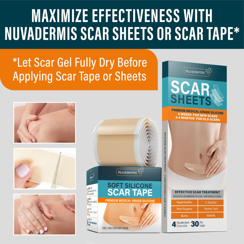 NUVADERMIS Overnight Intensive Scar Cream with Retinol, Allantoin, Vitamin E, Betaine – 1.35 Fl Oz PM Scar Cream Treatment for C-Sections, Keloids & Post-Surgery Care Intensive Scar Cream - 1 Pack - BeesActive Australia