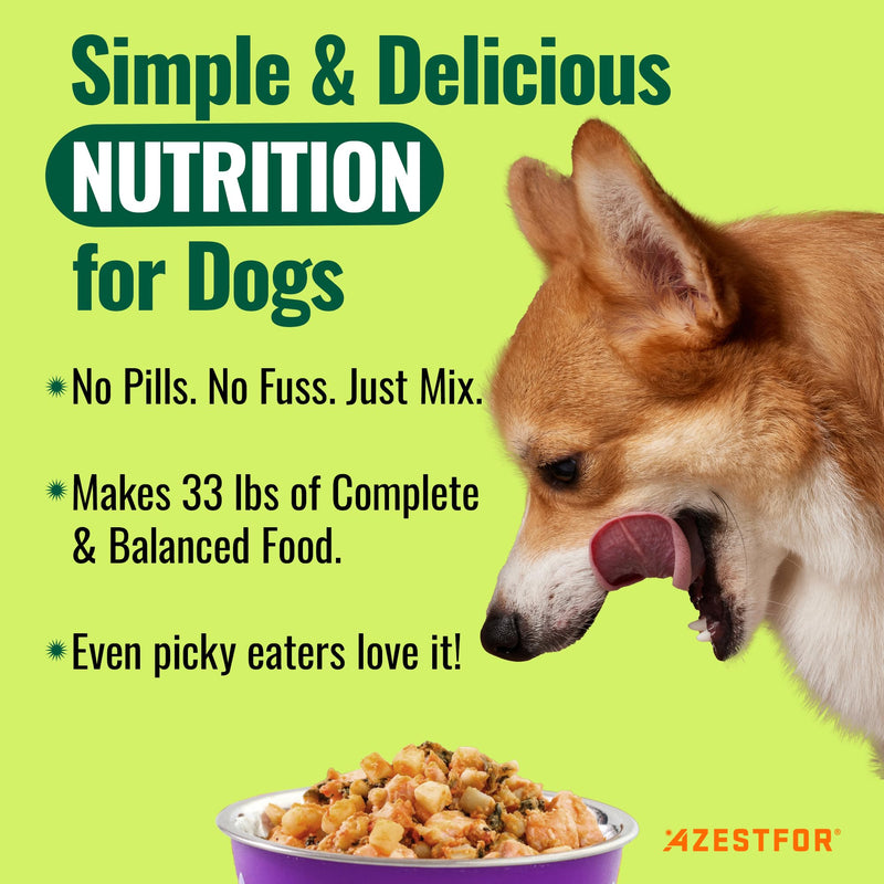Homemade Dog Food Vitamins Pre-Mix Powder – 24 Essential Nutrients – Supplement for Raw, Barf & Grain Free – for All Breeds & Ages – 16oz Veggie Flavored Flavor
