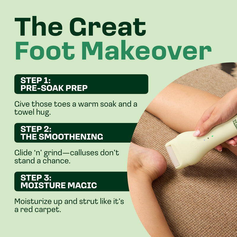 Electric Sole Buffer Foot Callus Remover - FSA Eligible HSA Rechargeable Electric Foot File - Professional Pedicure Tool - Smooth Cracked Heels & Calloused Feet - Ultimate Self-Care Tool - BeesActive Australia