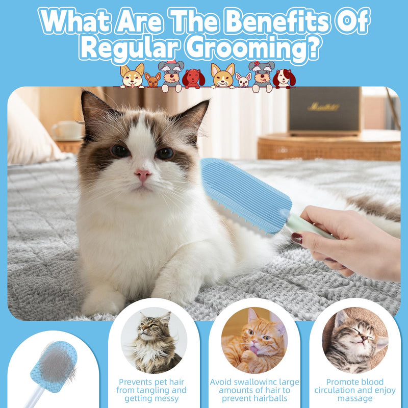 2PCS Cat Tongue Comb,Cat Tongue Brush,2024 New Cat Grooming Brush,Cat Grooming Brush for Indoor Cats,Cute Cartoon Ice Cream Cat Fur Remover Comb for Cats Grooming Easily Removes Fur Reducing Hairballs - BeesActive Australia