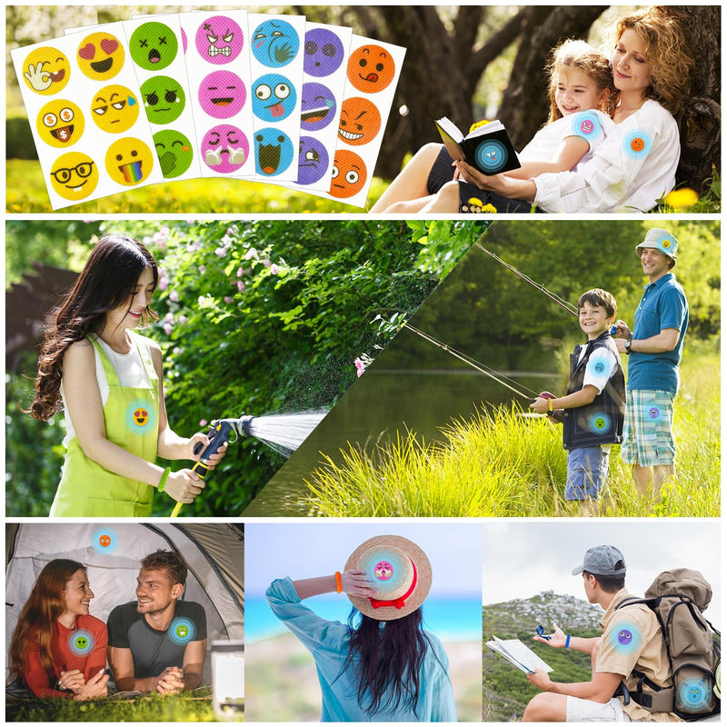 360 Pcs Mosquito Repellent Stickers, Funny Mosquito Patches for Kids Babies Adults with 6 Pack Individually Wrapped Mosquito Repellent Bracelets, DEET Free Mosquito Bands for Indoor Outdoor - BeesActive Australia