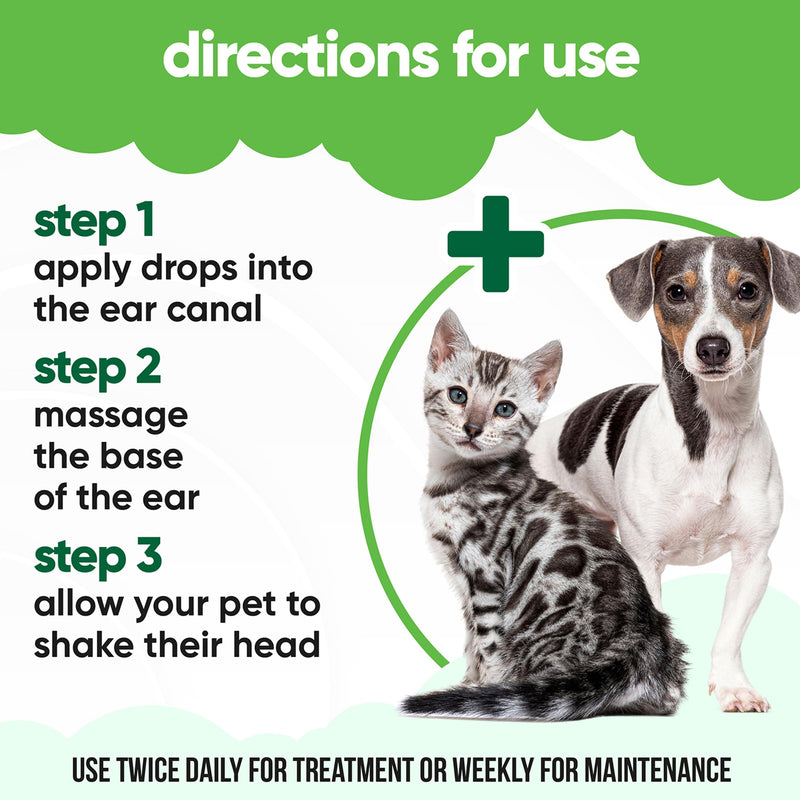 Buddycare Antiseptic Dog Ear Cleaner 200ml Soothing Ear Drops for Pets Antiseptic Ear Drops | Vet Approved Antibacterial Ear Drops for Dogs Cats and all Pets Antiseptic Ear Cleaner