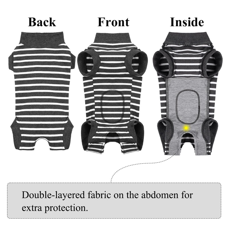 Cyponpy dog bodysuit with Velcro fastener surgery body for dogs after surgery castration bitch male dogs surgery body pet shirt dog leak protection dog body operation wound protection suit for small medium and large dogs XL gray - BeesActive Australia